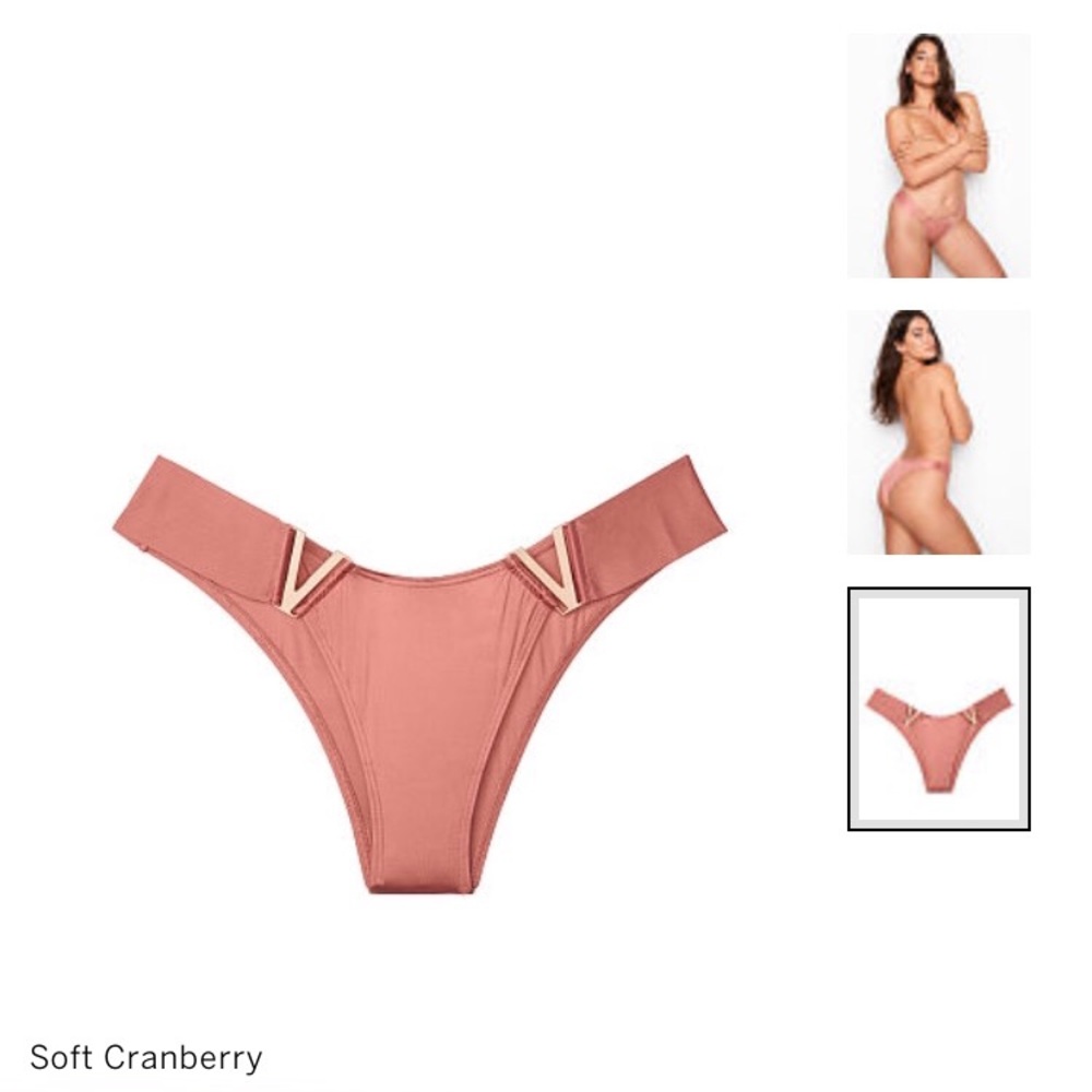 V Brazilian panty. Soft cranberry.